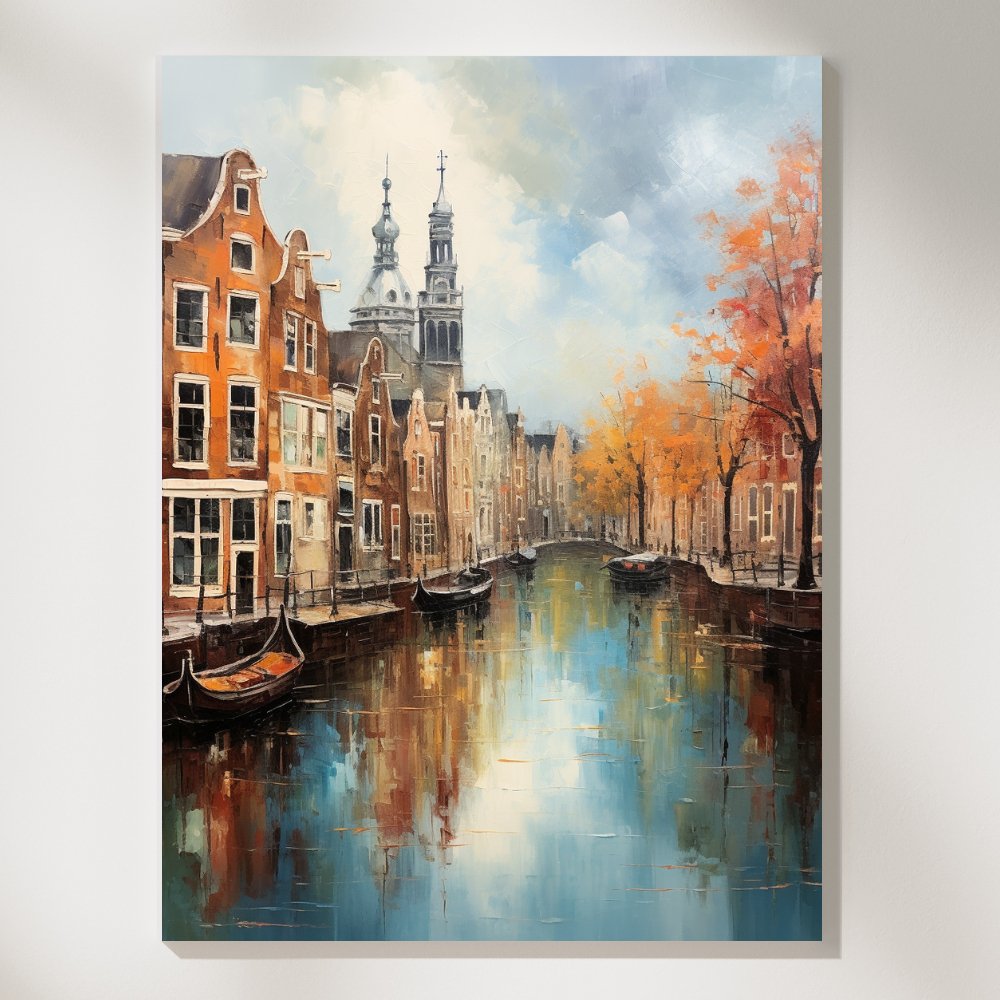 Amsterdam canals - Paint by Numbers - Artslo.com