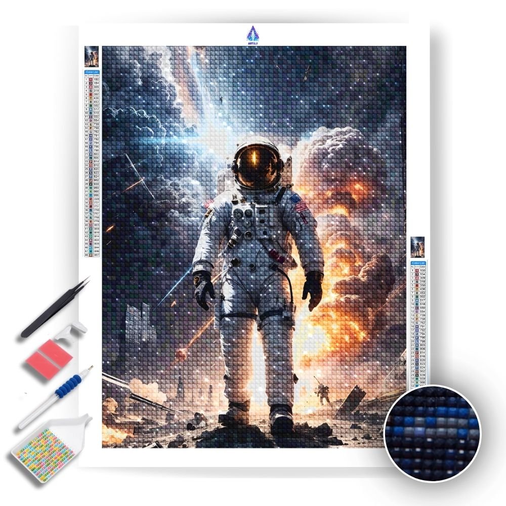 Astronaut's Final Stand - Diamond Painting Kit - Artslo.com