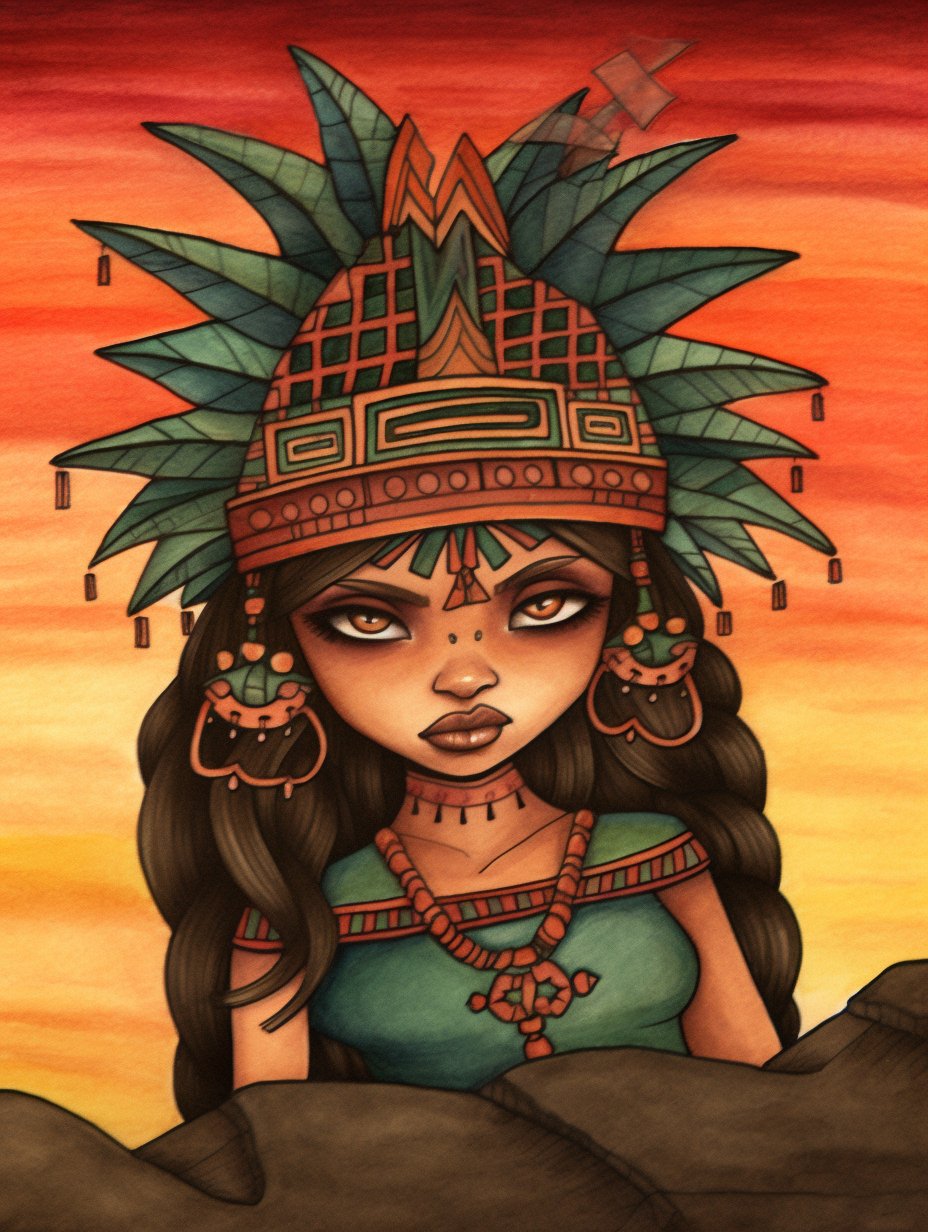 Aztec Princess- Diamond Painting Kit - Artslo.com