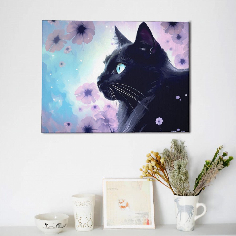 Black Cat - Paint by Numbers - Artslo.com