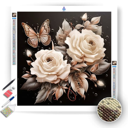 Black Flower - Diamond Painting Kit - Artslo.com