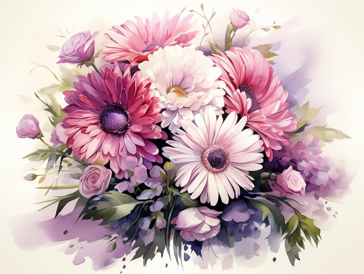Bouquet Flowers - Paint by Numbers - Artslo.com