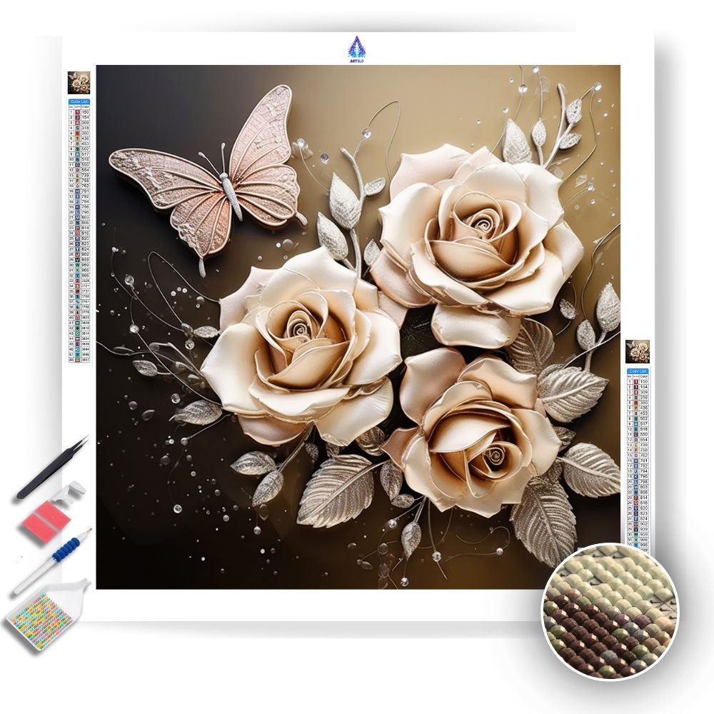 Bronze Rose - Diamond Painting Kit - Artslo.com