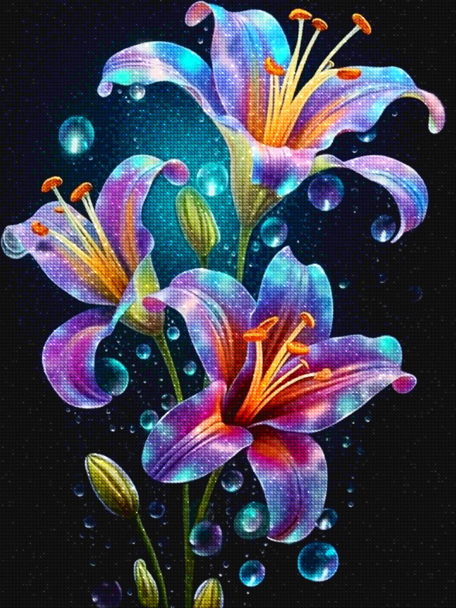 Bubbling Lily - Diamond Painting Kit - Artslo.com