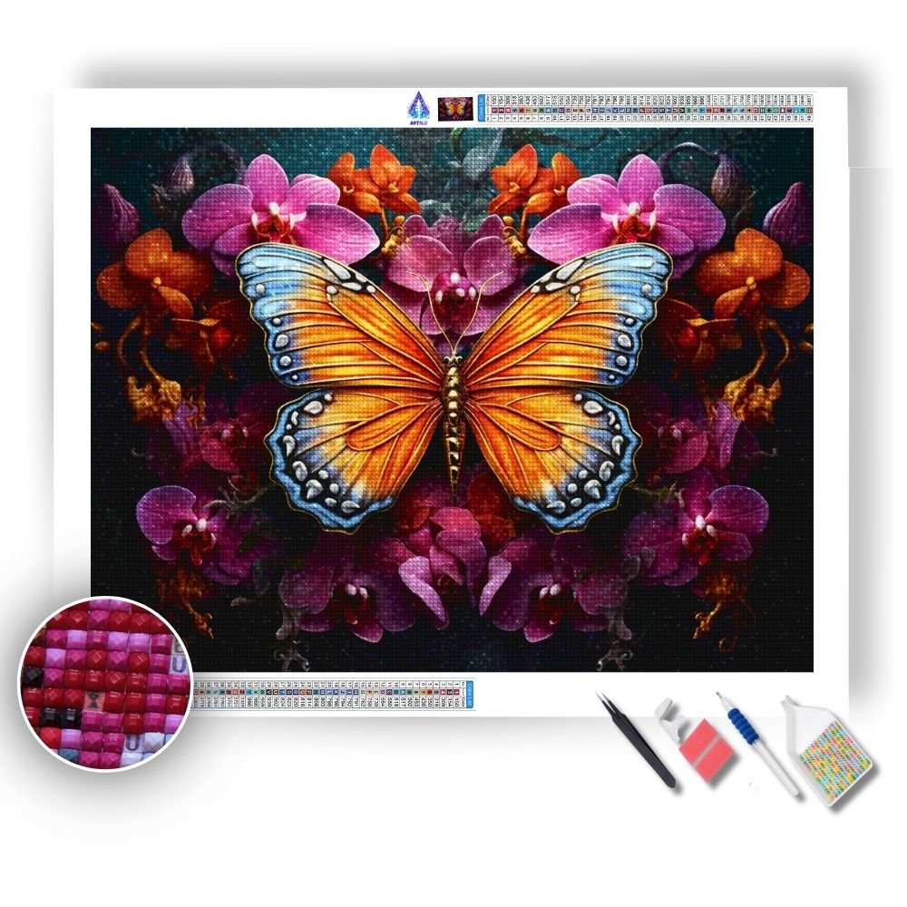 Butterfly Flower - Diamond Painting Kit - Artslo.com