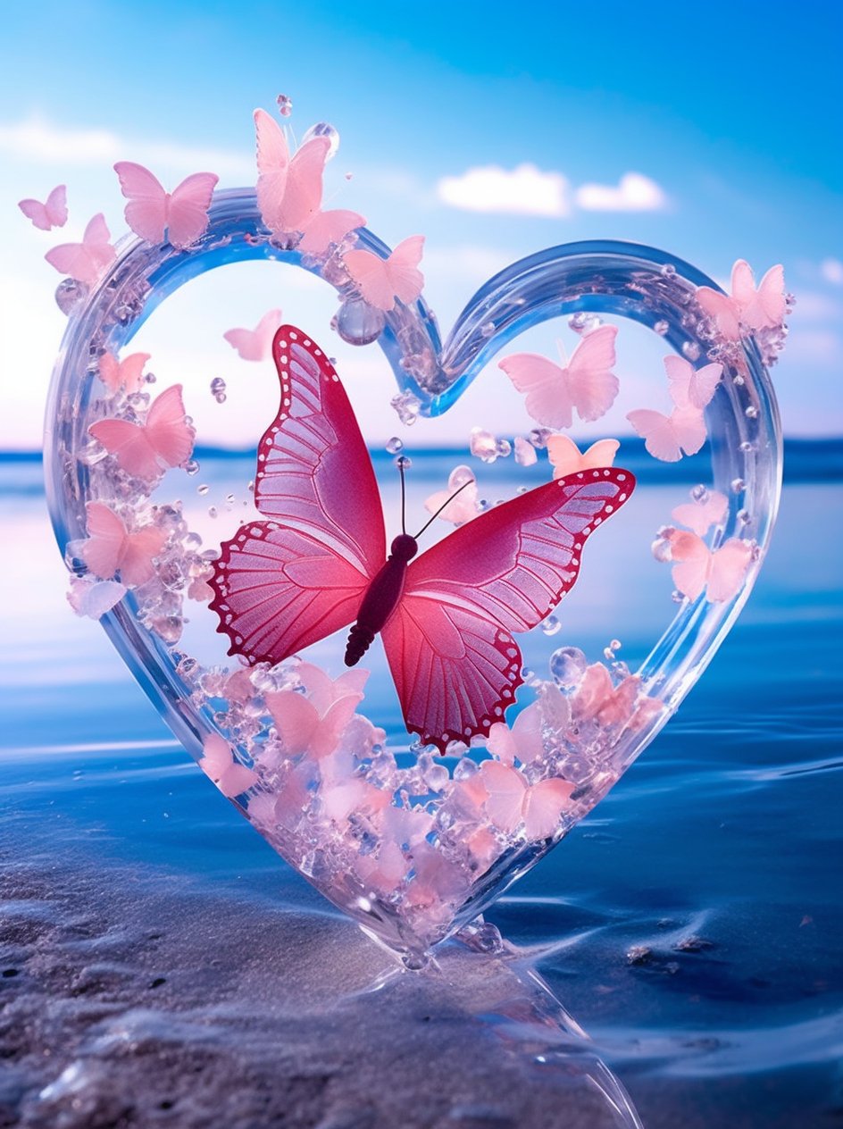 Butterfly Heart - Diamond Painting Kit - Artslo.com
