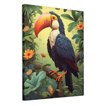 Cartoon Toucan- Paint by Numbers - Artslo.com