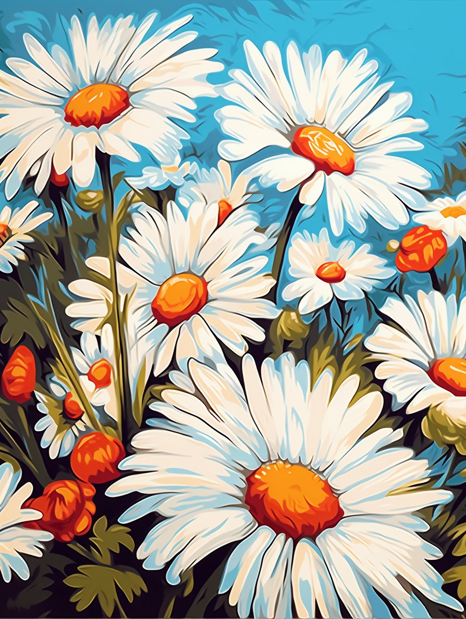 Chamomiles - Paint by Numbers - Artslo.com