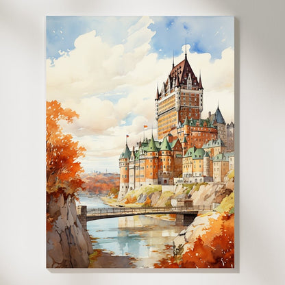 Chateau Frontenac Quebec - Paint by Numbers - Artslo.com