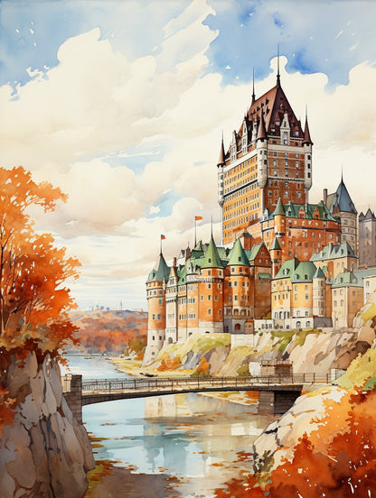 Chateau Frontenac Quebec - Paint by Numbers - Artslo.com