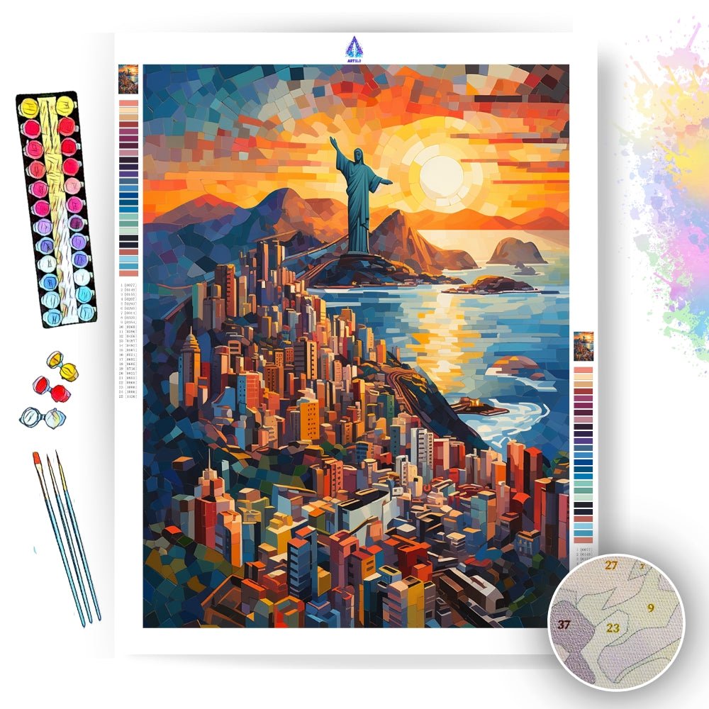 Christ the Redeemer statue - Paint by Numbers - Artslo.com