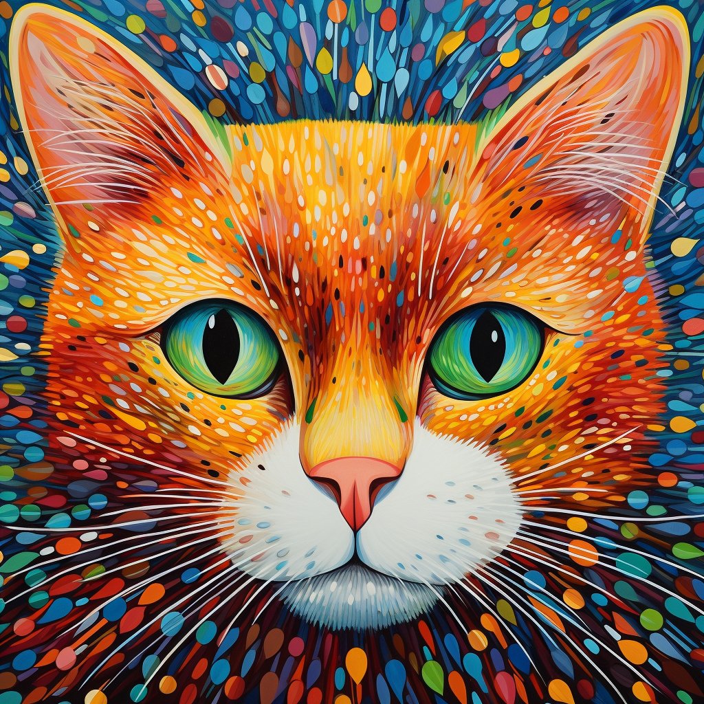 Colorful Cat Diamond - Diamond Painting Kit - Artslo.com