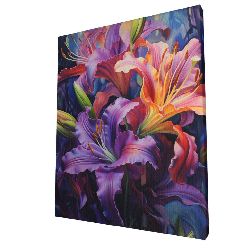 Colorful Lily - Paint by Numbers - Artslo.com