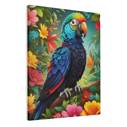 Colorful Parrot vs. Black Crow - Paint by Numbers - Artslo.com
