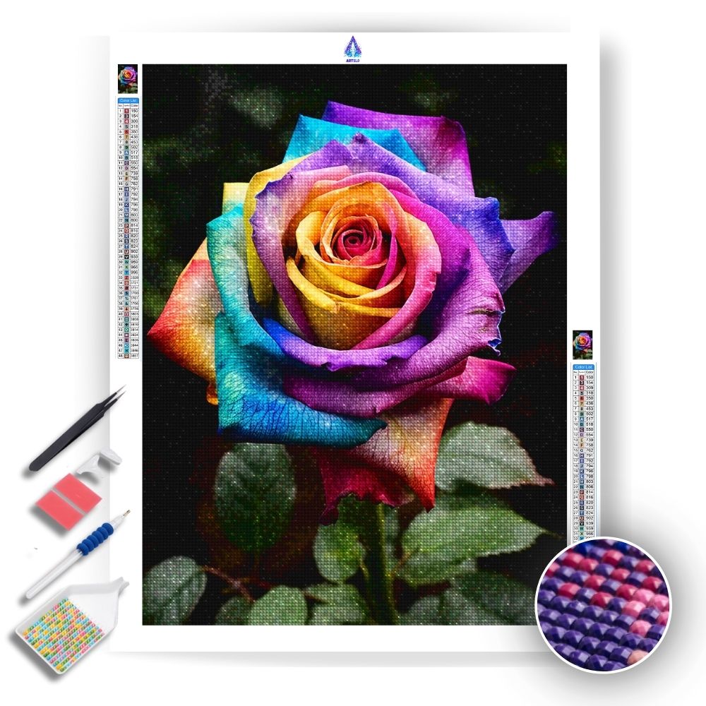 Colorful Rose - Diamond Painting Kit - Artslo.com