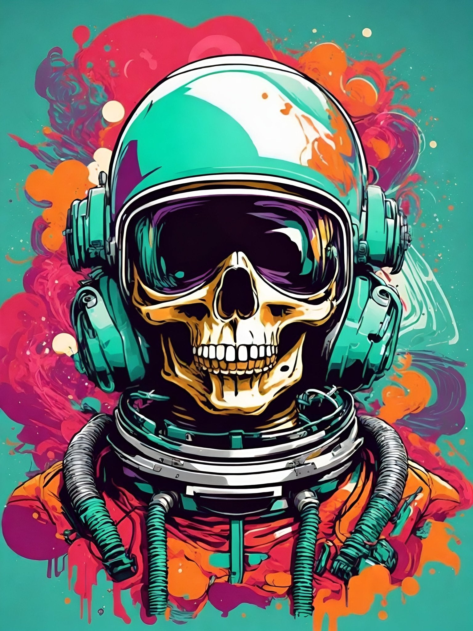 Cosmic Skull - Paint by Numbers - Artslo.com