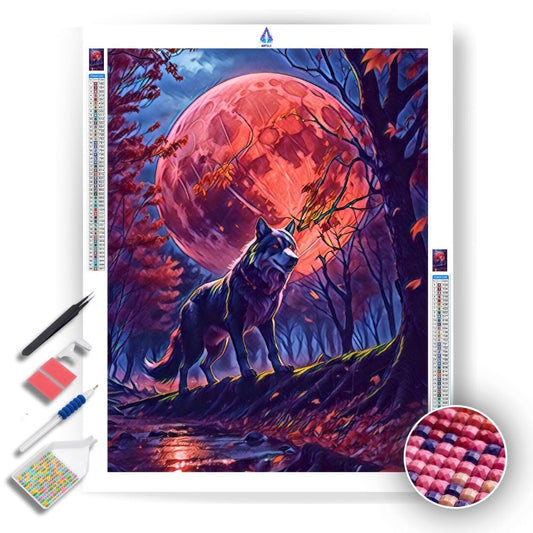 Crimson Moon - Diamond Painting Kit - Artslo.com