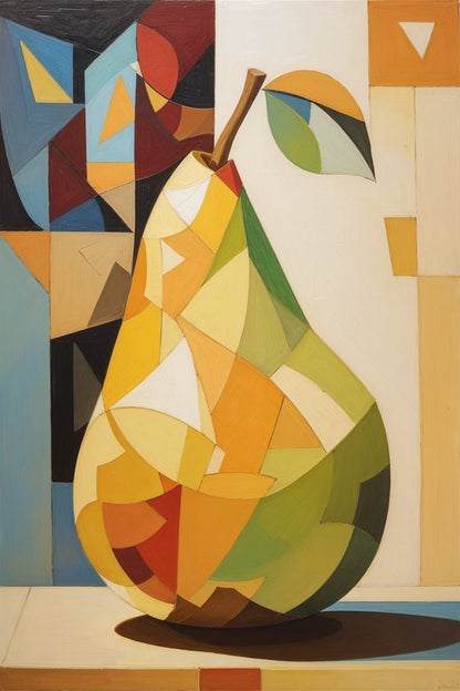 Cubist Pear - Paint by Numbers - Artslo.com