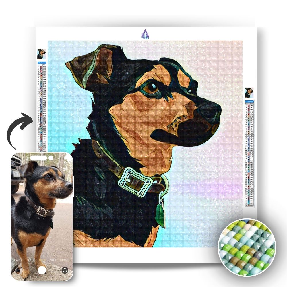 Custom Diamond Painting - Your Pet Portrait masterpiece - Artslo.com