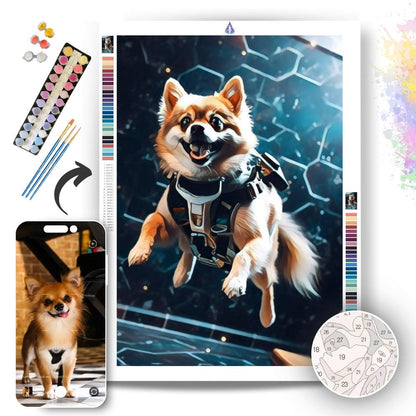 Custom Paint by Numbers Kit - Transform Your Pet into an Adorable Cartoon Artwork - Artslo.com