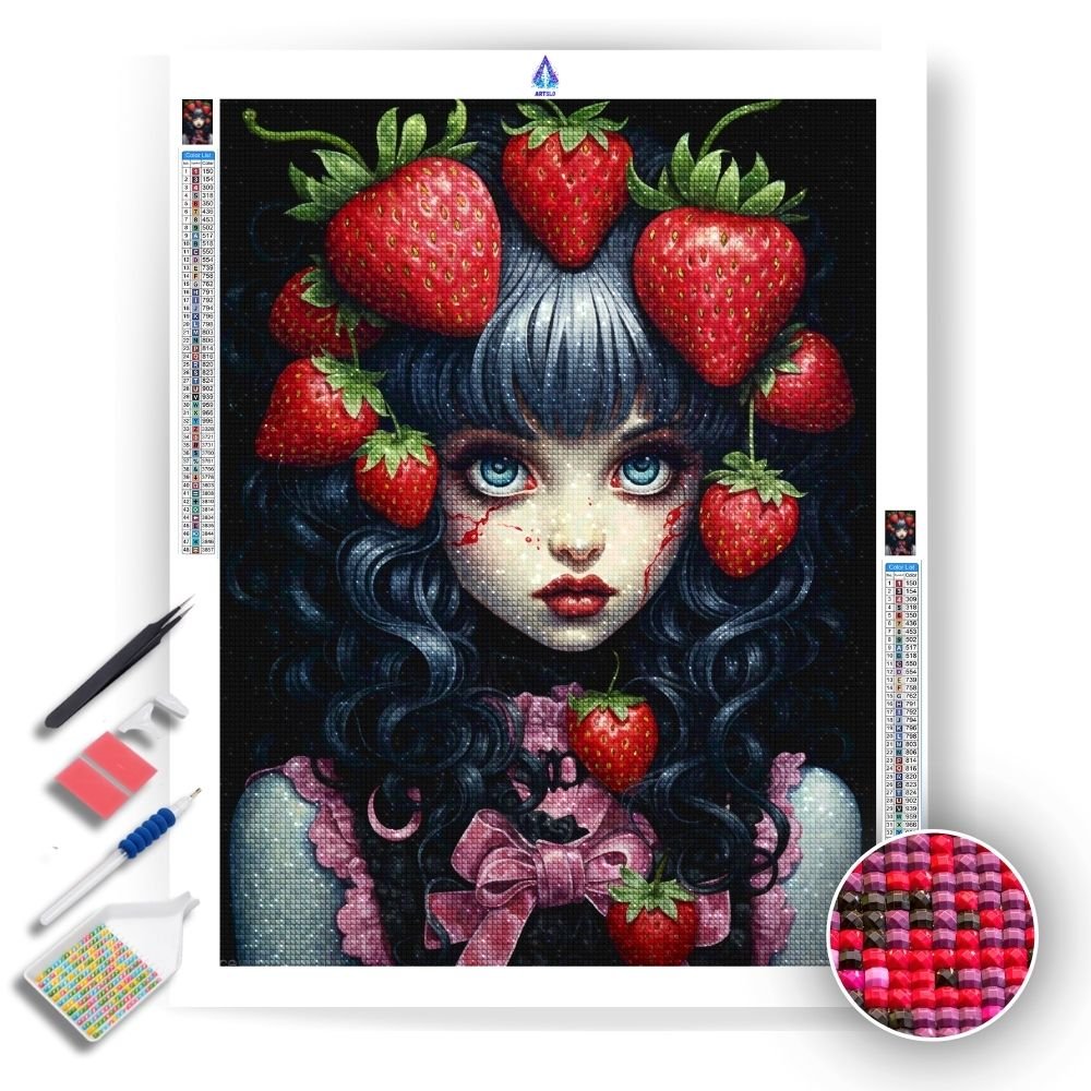 Cybergoth Love and Strawberry - Diamond Painting Kit - Artslo.com