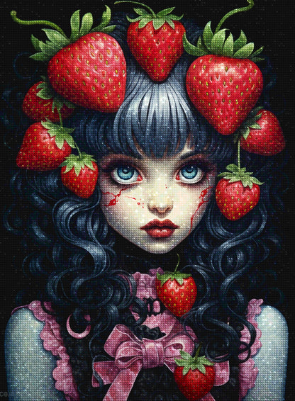 Cybergoth Love and Strawberry - Diamond Painting Kit - Artslo.com