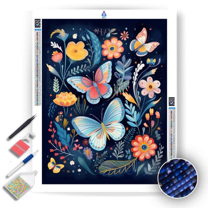 Dream Big Floral and Butterfly - Diamond Painting Kit - Artslo.com