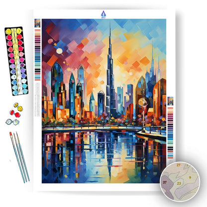 Dubai Burj Khalifa - Paint by Numbers - Artslo.com