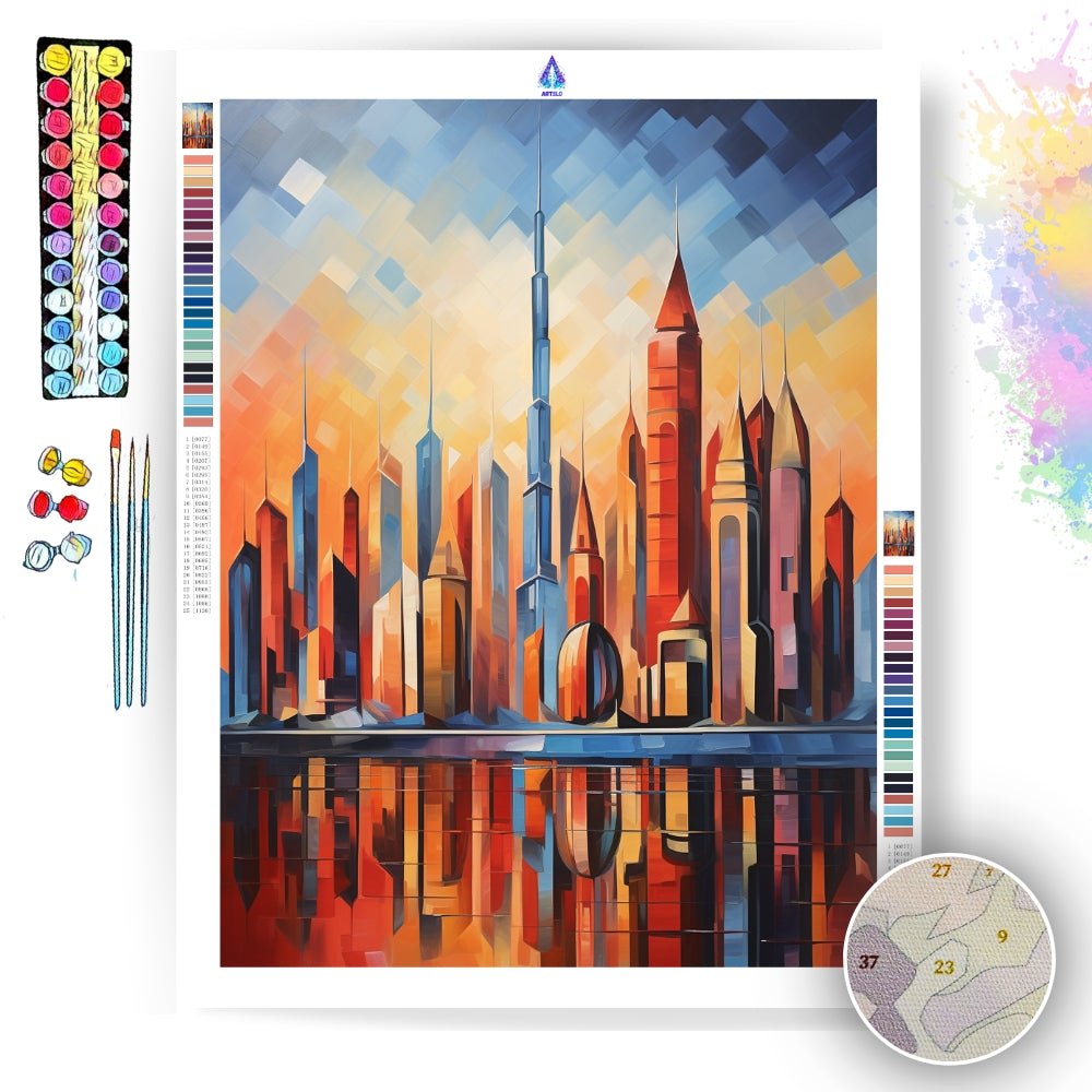 Dubai Skyline - Paint by Numbers - Artslo.com