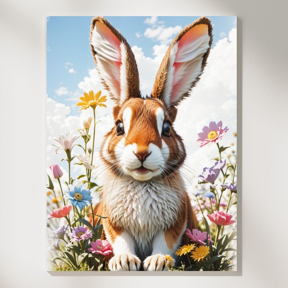 Easter Bunny Delight- Paint by Numbers - Artslo.com