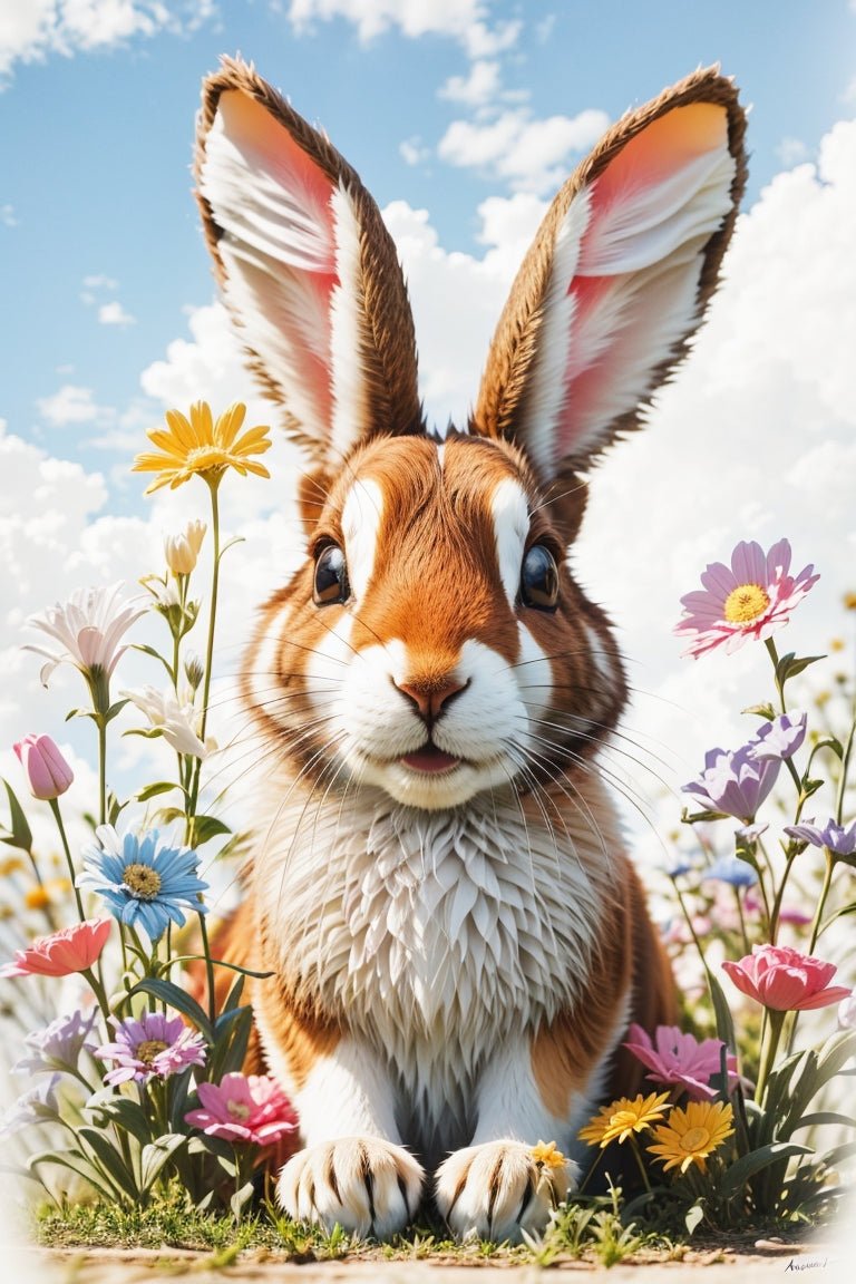 Easter Bunny Delight- Paint by Numbers - Artslo.com