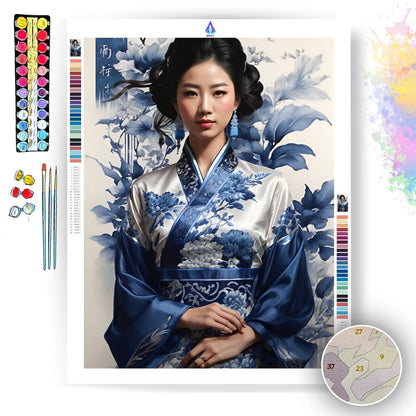 Elegant Qipao Beauty- Paint by Numbers - Artslo.com