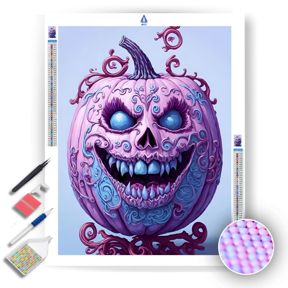 Enchanted Halloween Pumpkin - Diamond Painting Kit - Artslo.com
