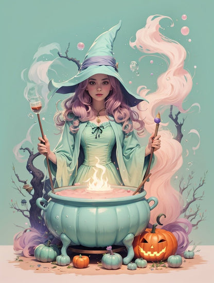 Enchanted Witch's Potion - Paint by Numbers - Artslo.com