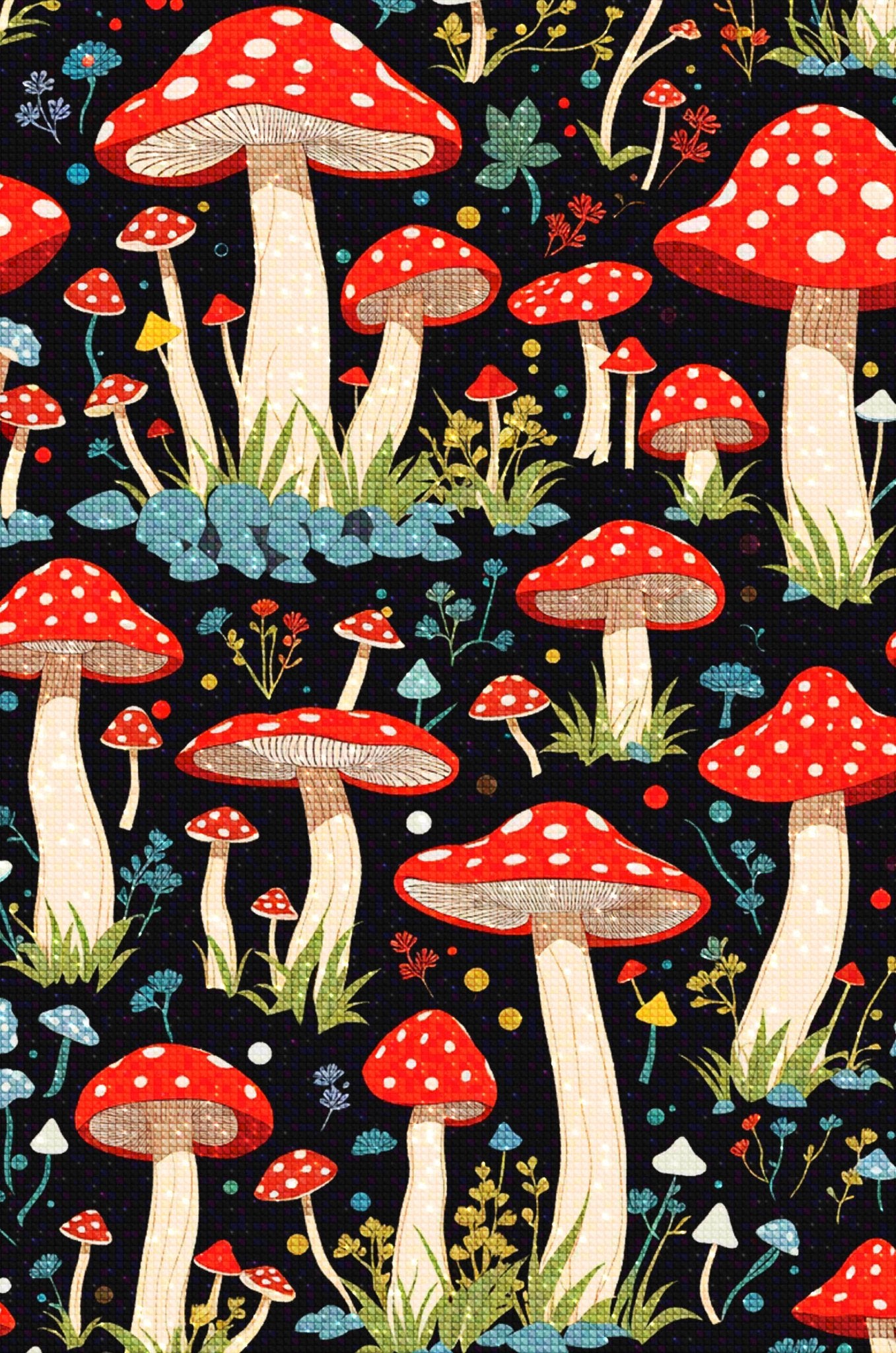 Enchanting Mushroom Meadow - Diamond Painting Kit - Artslo.com