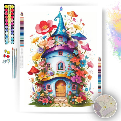 Fairytale Hat House - Paint by Numbers - Artslo.com