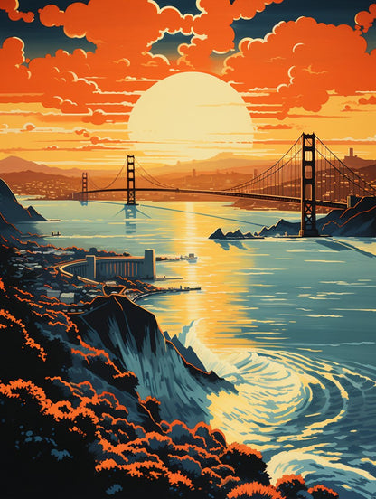 Golden Gate Bridge - Paint by Numbers - Artslo.com
