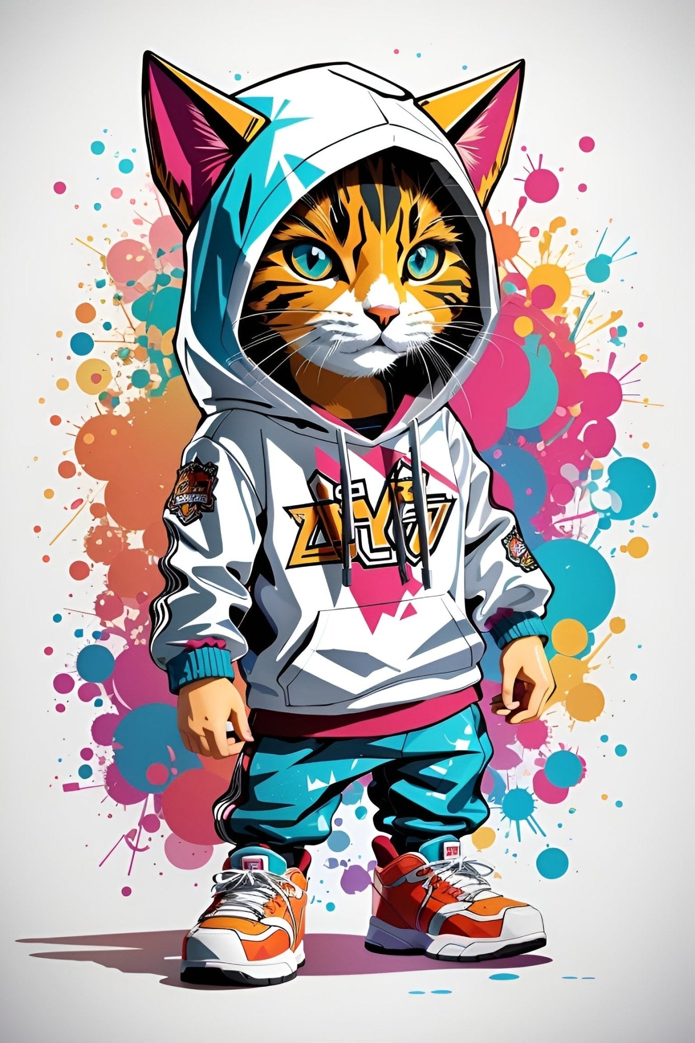 Graffiti Cat Dunk - Diamond Painting Kit - Artslo.com