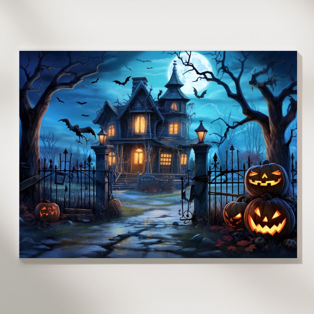 Halloween House - Paint by Numbers - Artslo.com