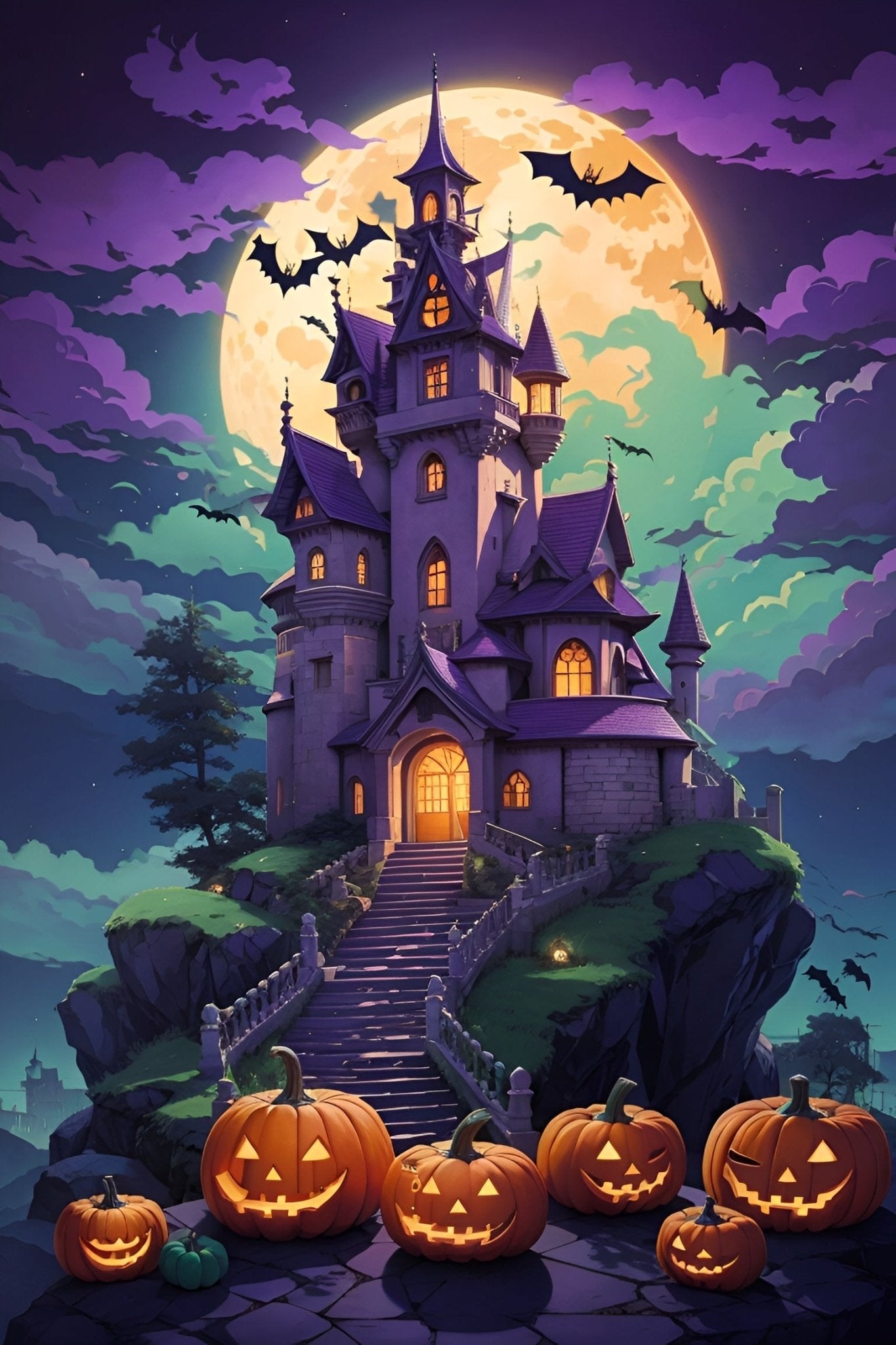 Halloween Night - Paint by Numbers - Artslo.com