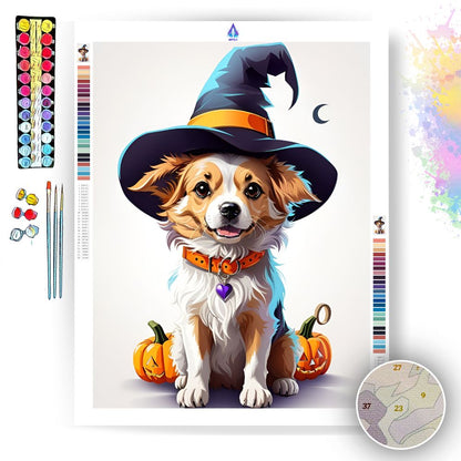 Halloween Pup - Paint by Numbers - Artslo.com