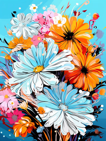Harmony Flowers - Paint by Numbers - Artslo.com