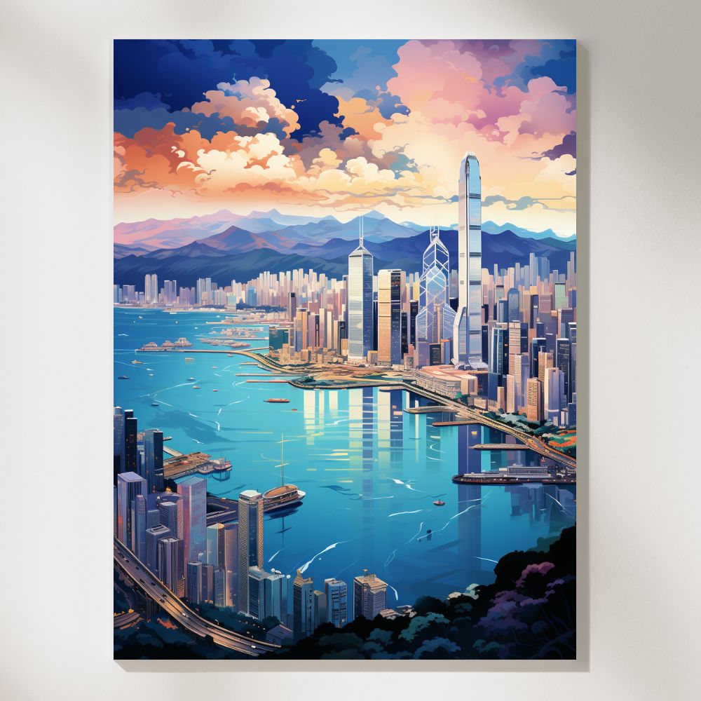 Hong Kong Victoria Harbour - Paint by Numbers - Artslo.com