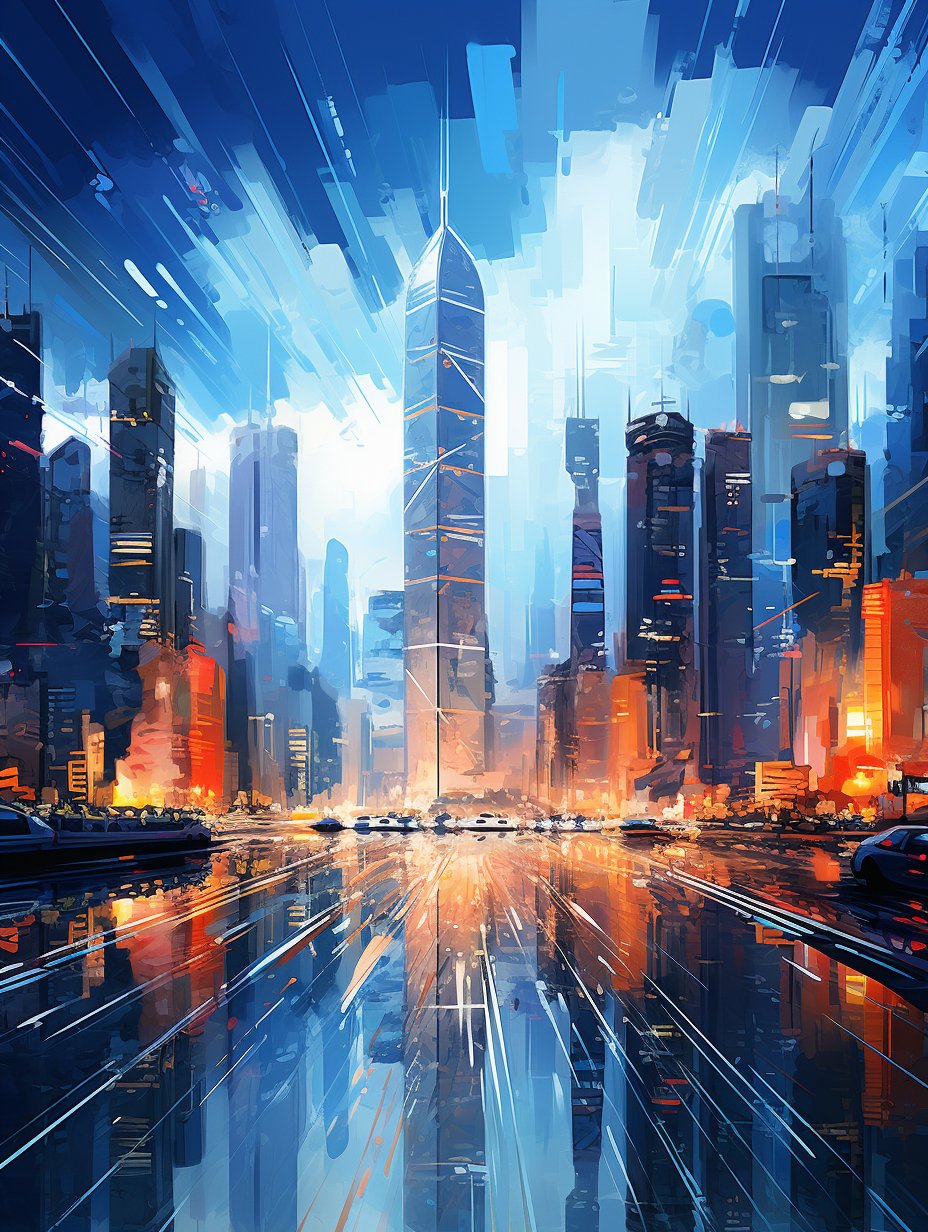 Hong Kong's skyline - Paint by Numbers - Artslo.com