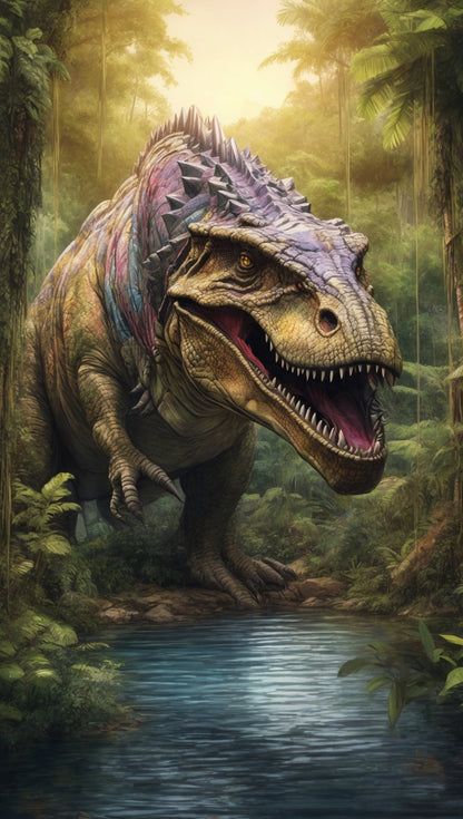 Jurassic Jungle - Paint by Numbers - Artslo.com