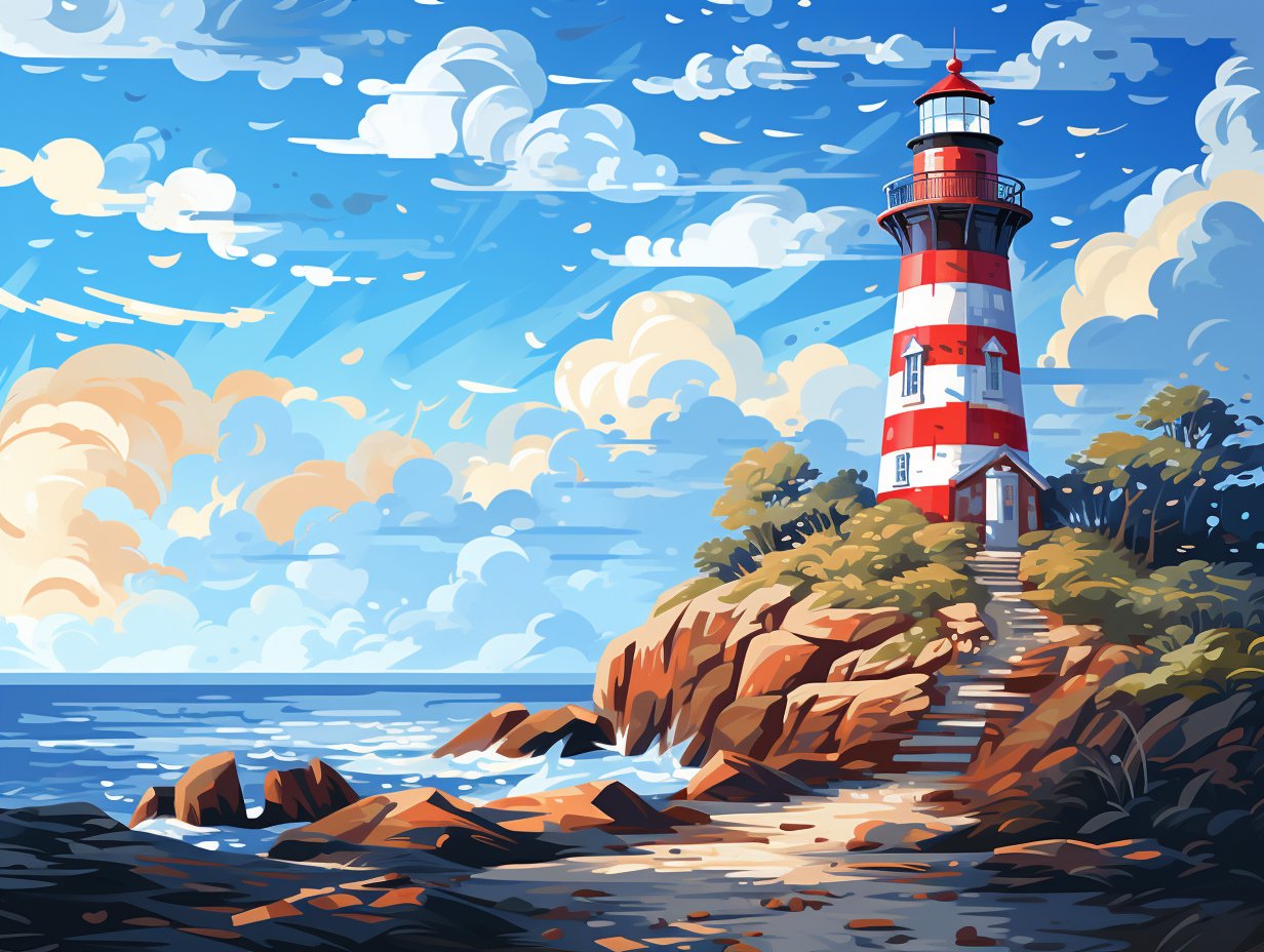 Lighthouse USA - Diamond Painting Kit - Artslo.com