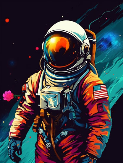 Lost Astronaut - Paint by Numbers - Artslo.com