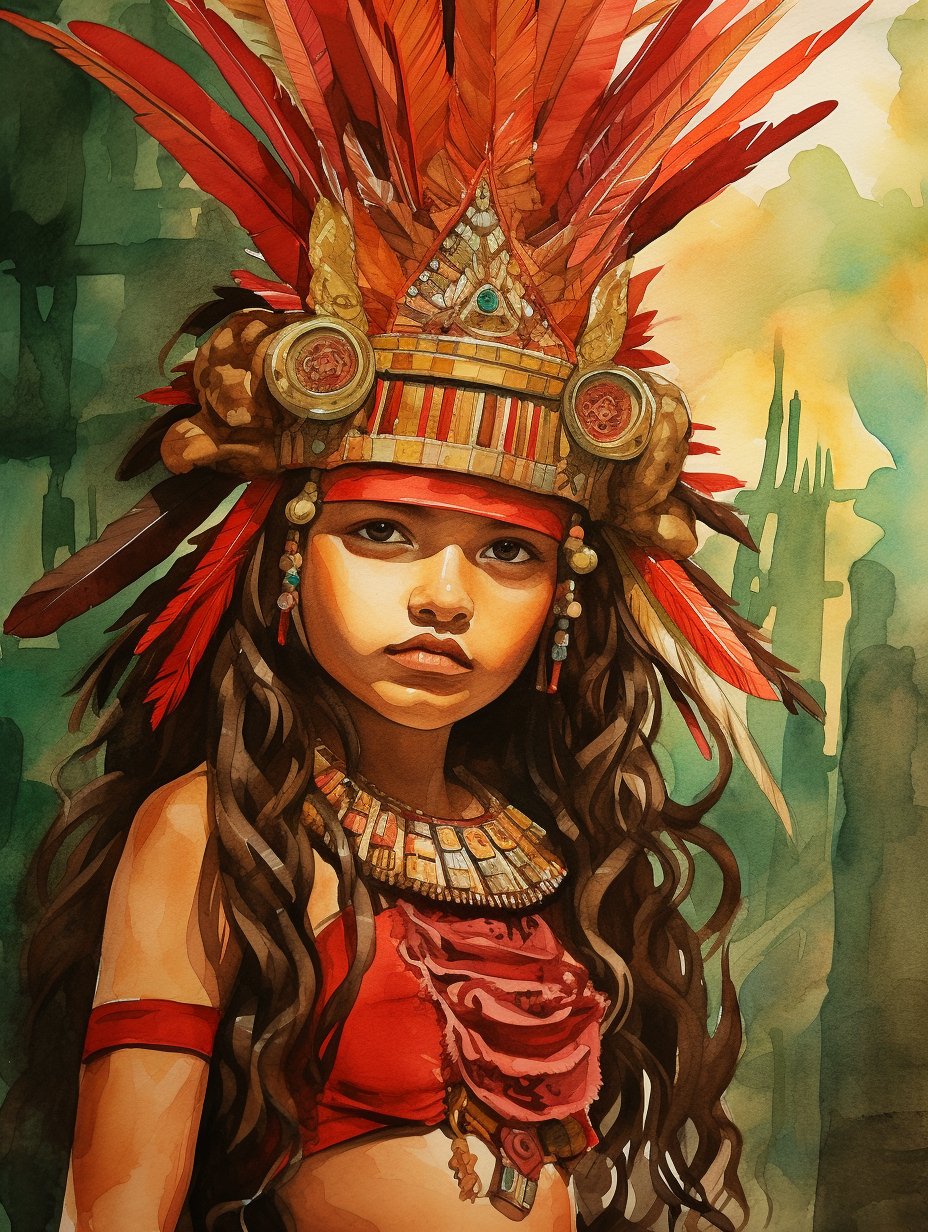 Mayan Princess - Paint by Numbers - Artslo.com