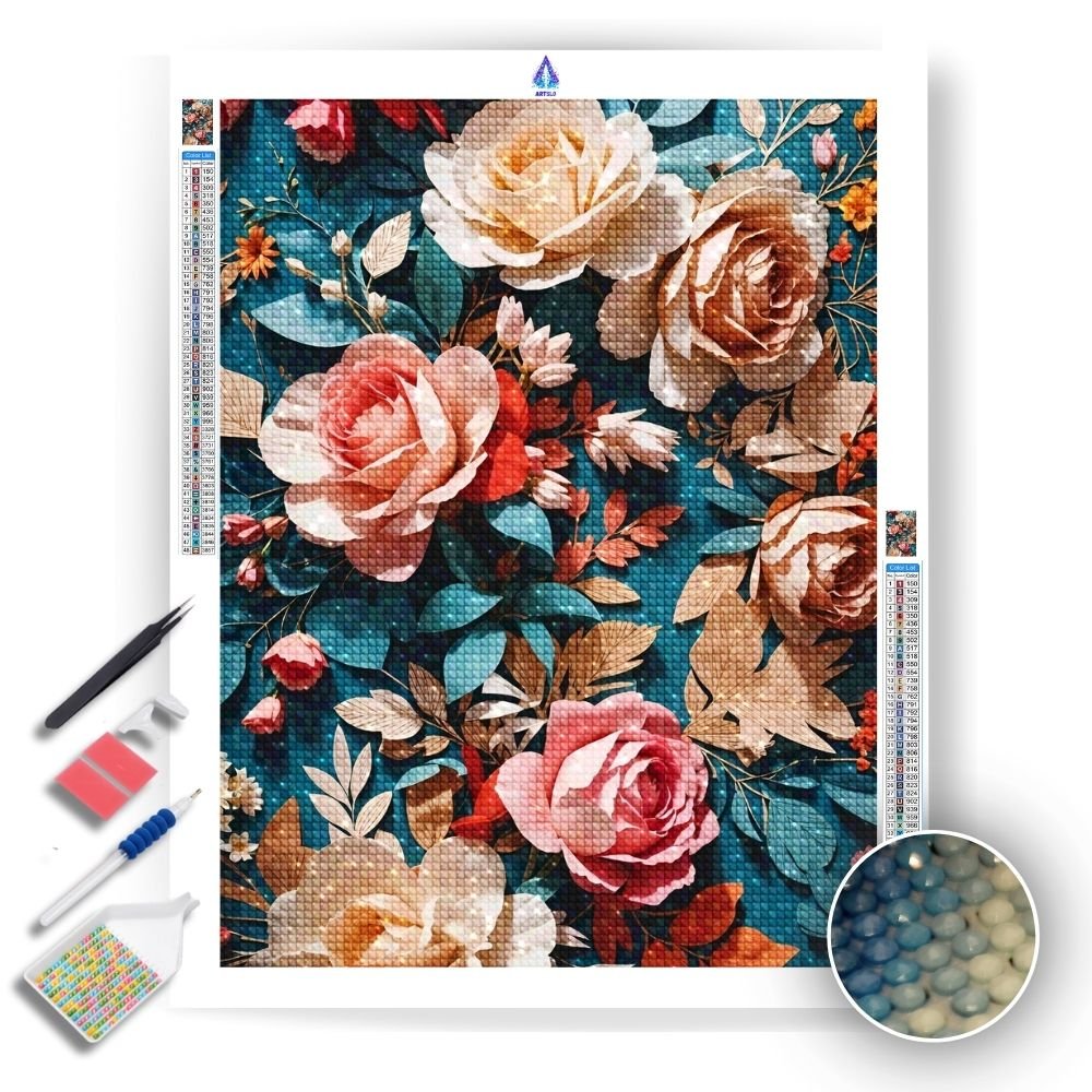 Modern Wedding Blooms - Diamond Painting Kit - Artslo.com