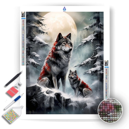 Moon Wolf - Diamond Painting Kit - Artslo.com